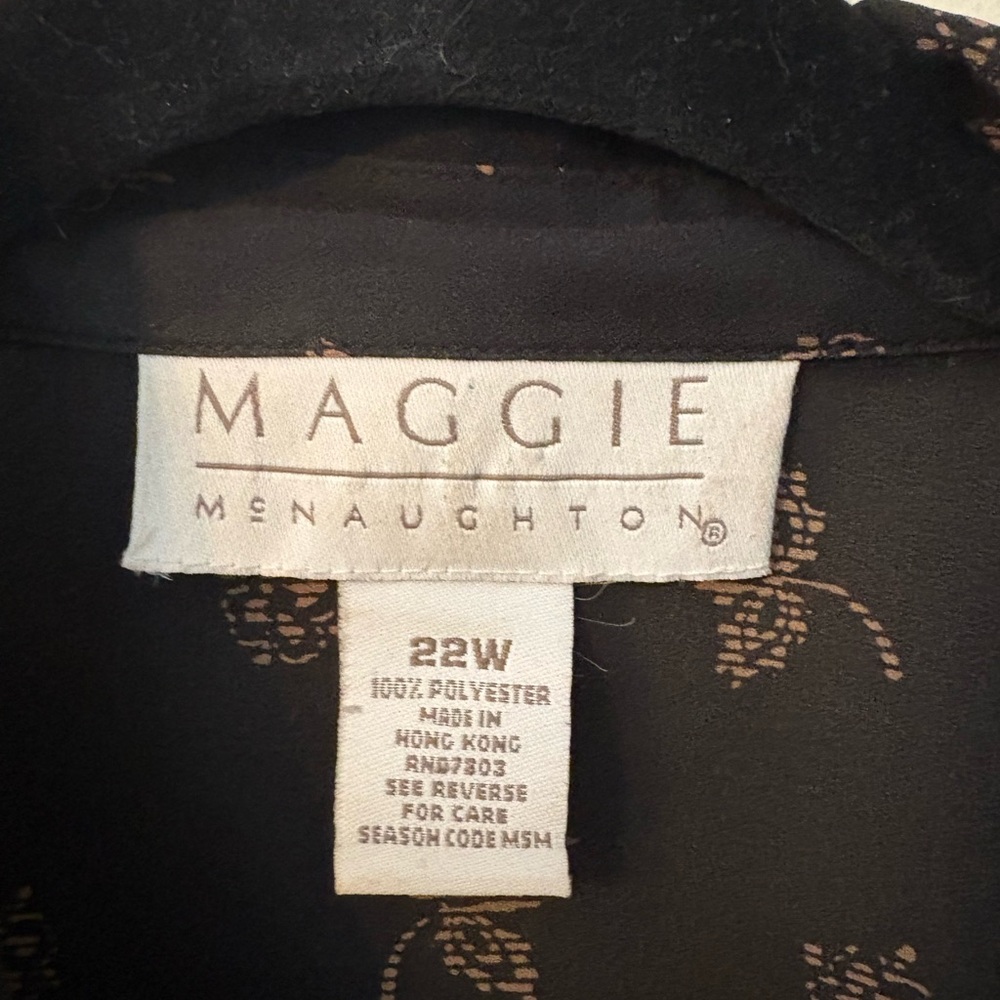 Maggie McNaughton Plus Size Women’s Blouse. Long Button Cuff Sleeves Sz 22 - Picture 4 of 10